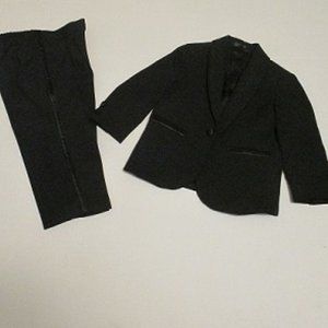 Boys CASUAL TIME 2 Piece Black Tuxedo Suit
